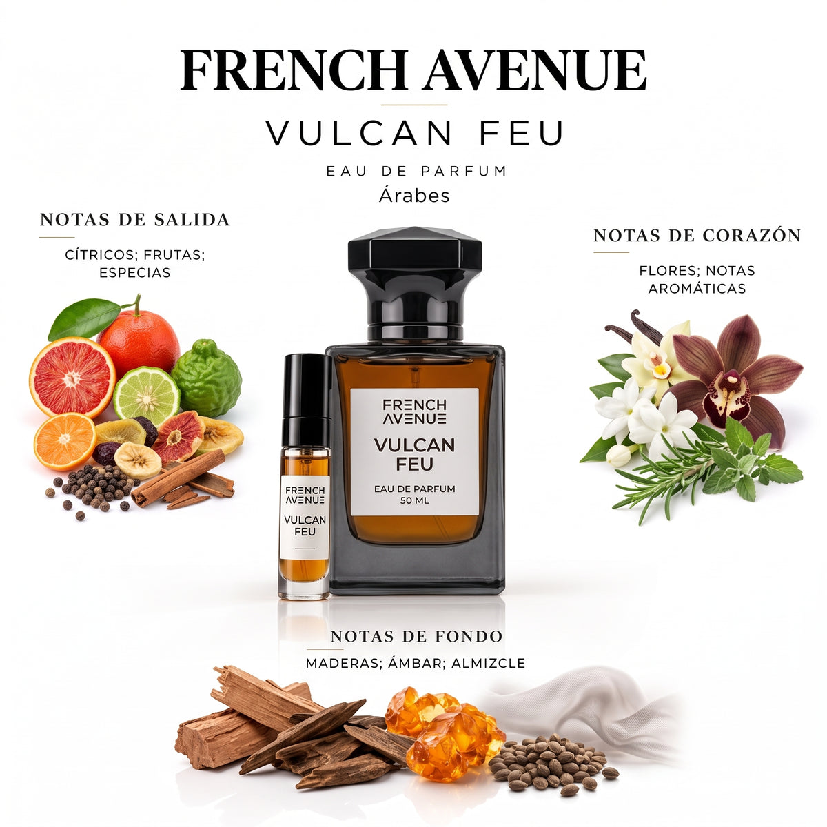French Avenue Vulcan Feu — decant de perfume