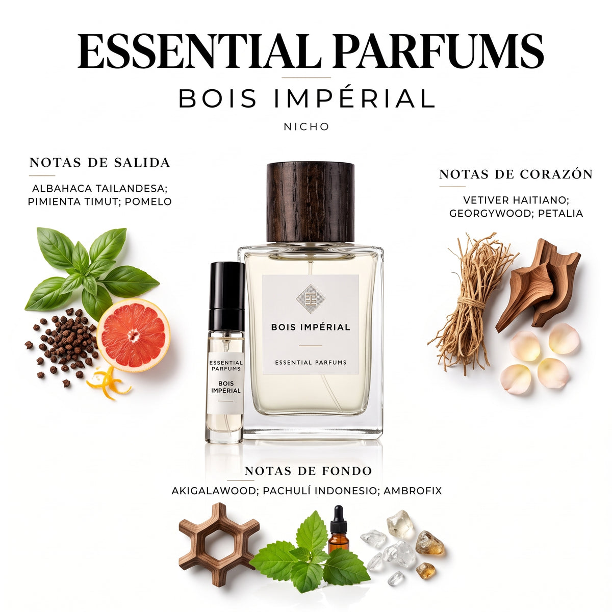 Essential Parfums Bois Impérial — decant de perfume